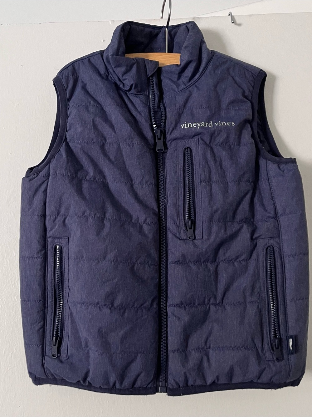 Vineyard Vines Boys Blue Heathered Mountain Weekend Puffer Vest 5